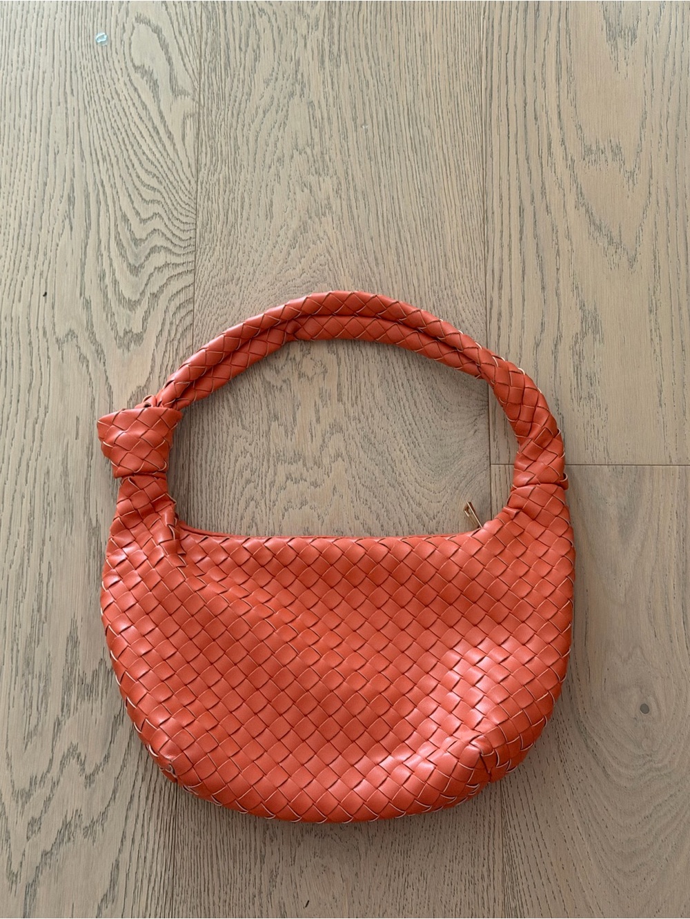 a new day Braided Hobo Shoulder Bag in Coral Orange